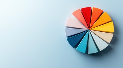 Obraz premium A vibrant pie chart showcasing customer satisfaction rates for luxury spas