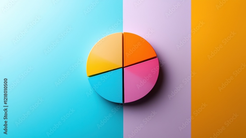 Aufkleber A vibrant pie chart comparing preferences for minimal versus multi-step routines