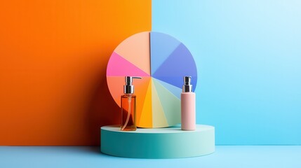 A vibrant pie chart comparing preferences for fragrance-free versus scented products