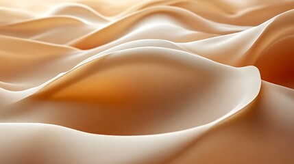Obraz premium Abstract beige and white wavy fabric texture.