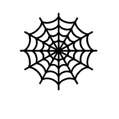 Intricate Spider Web: A detailed black and white illustration of a spider web, showcasing the intricate design and symmetrical patterns of nature's handiwork.  