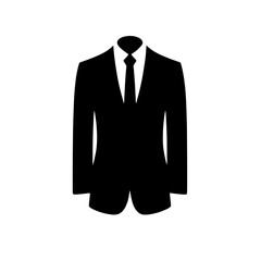Sharp Dressed Man Icon: A sleek, minimalist icon depicting a man's suit and tie, perfect for representing professionalism, business, or formal occasions.  The clean.