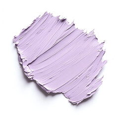 Obraz premium Textured lilac paint smear on white background. Abstract art, design element, cosmetic texture.