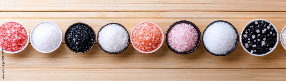Poster Vibrant Array of Multicolored Rice Varieties Displayed in a Round Bowl Showcasing Culinary Diversity and Aesthetic Appeal in Food Presentation