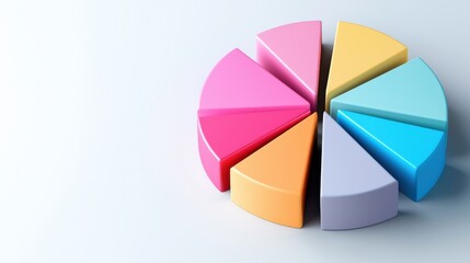 Obraz premium A colorful pie chart illustrating customer preferences for full-body versus focused massages