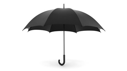 Black Umbrella Isolated on White Background