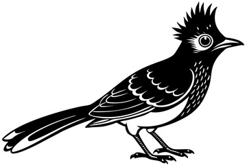 A simple wild bird shap with short spikers cartoon style , vector illustration