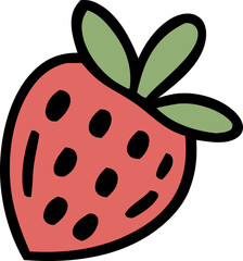 Obraz premium strawberry with leaf