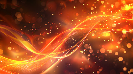 Abstract waves of light and color create a vibrant, dynamic background.