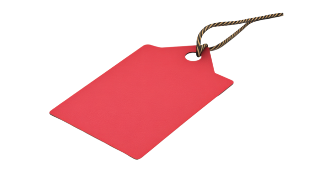 Price tag on transparent background 