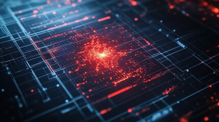 Vibrant Red and Blue Abstract Background Featuring Dynamic Lines Creating a Modern Artistic Atmosphere Evoking Energy and Creativity and Inspiration