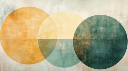 Abstract Overlapping Circles in Earthy Tones