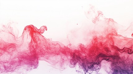 Abstract pink and purple smoke with smooth transitions against a white background
