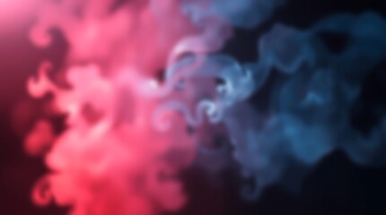 Abstract Smoke Clouds in Vibrant Pink and Blue