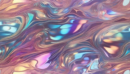Naklejka premium A dreamy holographic foil texture that highlights a kaleidoscope of rainbow colors background .
