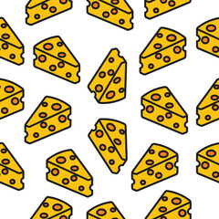 Cheese pattern seamless for food packaging