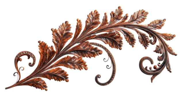 Floral design on transparent background