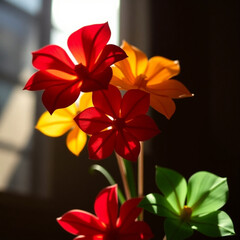 Obraz premium red and yellow lily