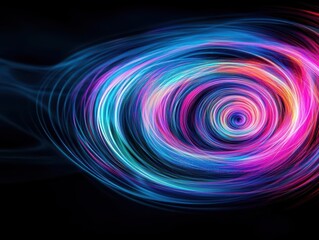Vibrant Colorful Swirl of Light in a Dreamlike Abstract Landscape Evoking Whimsical Feelings and Capturing the Essence of Artistic Expression