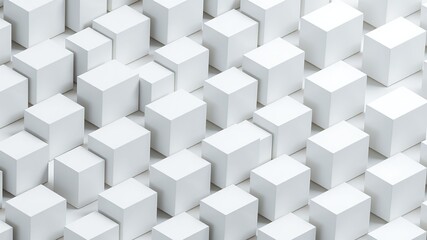 Obraz premium Geometric Cube Patterns - 3D Render