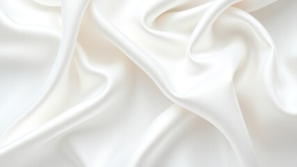 Luxurious White Satin Ripple Texture