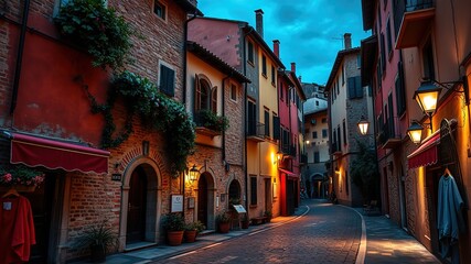Fototapeta premium Medieval Gradara Italy Village AI Photo - Stunning Colors, Bright Lighting, Detailed Architecture, Depth of Field