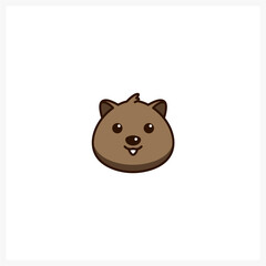 cartoon wombat head logo