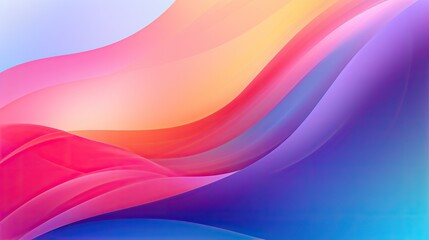 Fototapeta premium Abstract waves of vibrant colors creating a smooth gradient background.
