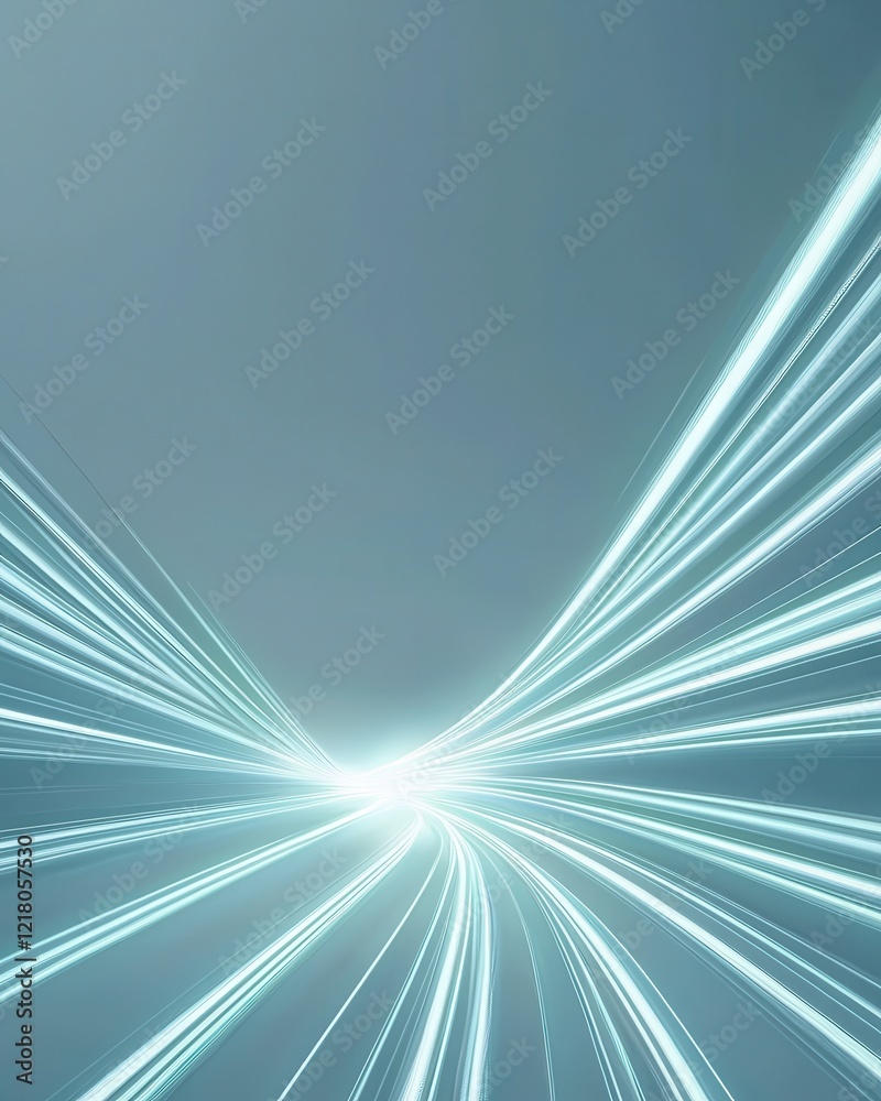 Poster dynamic light trails in starburst patterns over gradient gray background modern abstract design eleg