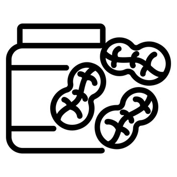 recommend clip art: Peanut butter glyph icon