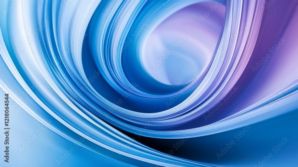 Poster Close-up of a vibrant abstract background with swirling colors in shades of blue and purple, creating a dynamic and fluid visual effect.