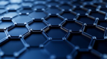 Obraz premium Abstract metallic honeycomb pattern.