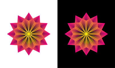 Abstract Blend Flower Vector Design