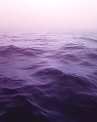 Misty purple ocean waves.