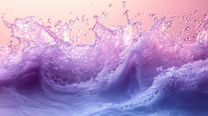 Fototapeta premium Lavender Water Splash: A Serene Abstract