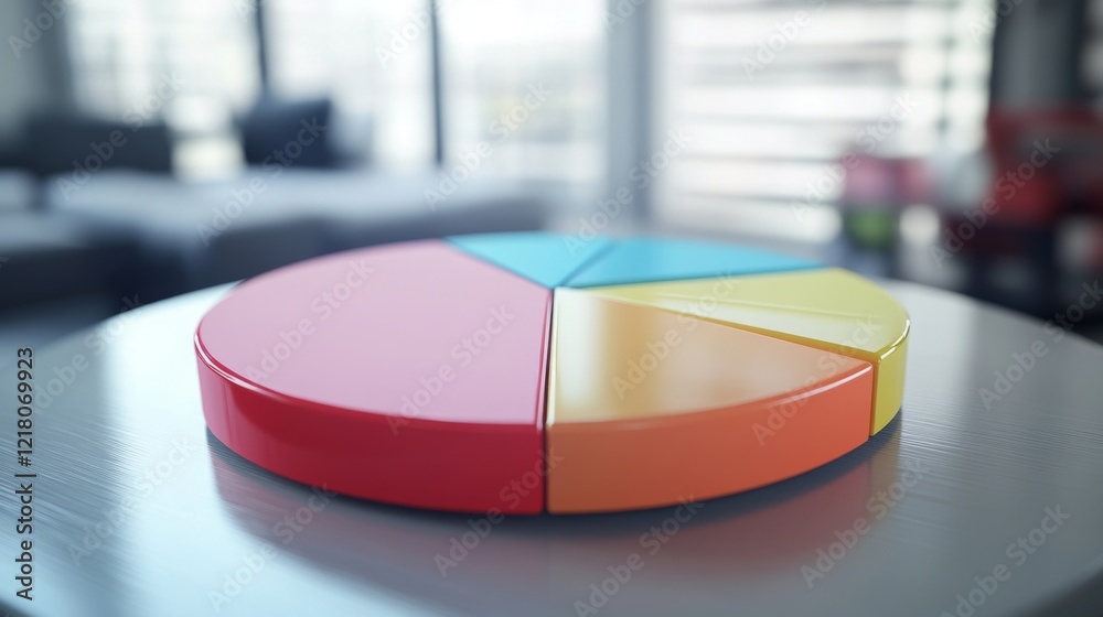 Leinwandbilder high-definition image of a d pie chart in a corporate setting, with clear, labeled segments and a pr