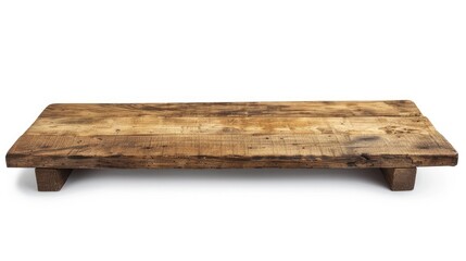 Fototapeta premium Long wooden table isolated on white