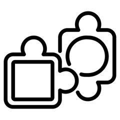 Obraz premium puzzle glyph icon