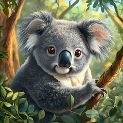 Obraz premium koala in tree