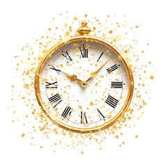 clock on a white background