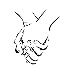 Holding hands Illustration