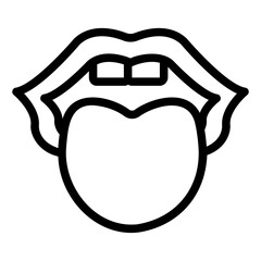 tongue Line Icon
