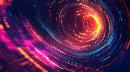 abstract background with glowing circles