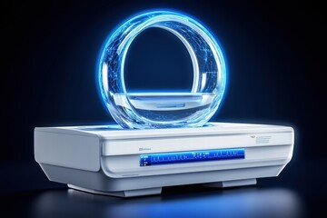 Advanced Medical Imaging Device with Futuristic Design and Glow