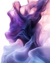 Abstract purple and blue swirling smoke.