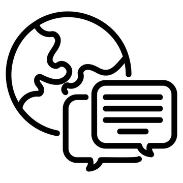 Language glyph icon