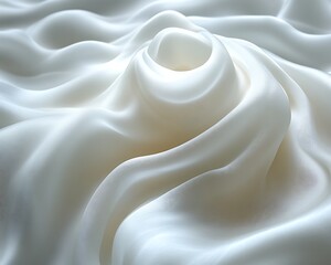 Obraz premium Swirling white fabric texture.