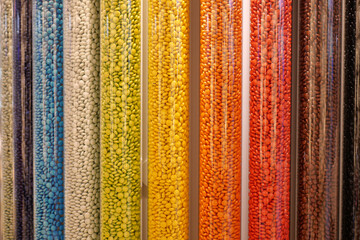 A Beautiful Display of Colorful Beads in Various Shades and Hues