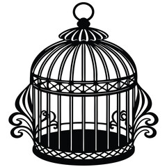 Bird Cage vintage silhouettes