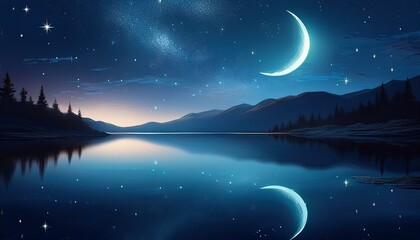 Fototapeta premium In the beautiful night sky._01(Generative AI)